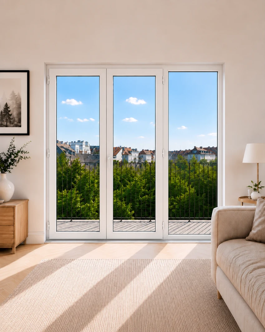 Porte-fenêtre PVC 3 vantaux