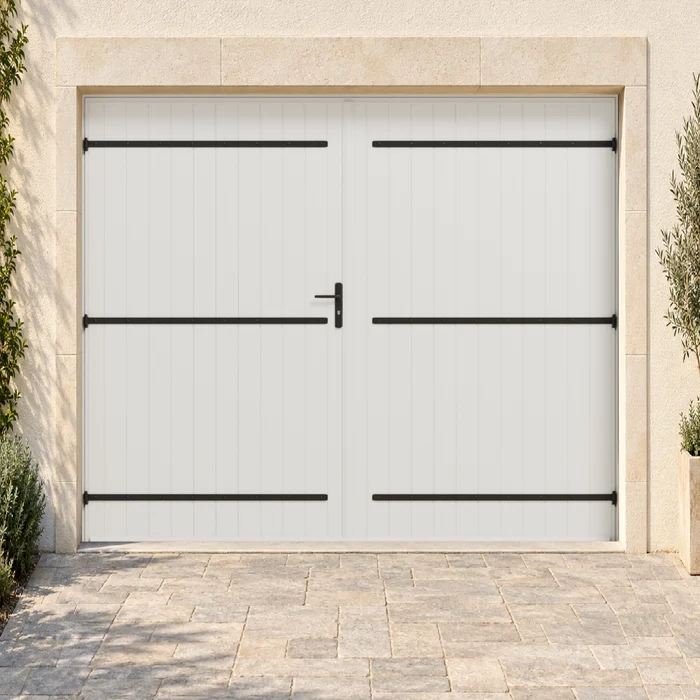 Porte de garage battante 2 vantaux PVC sur mesure
