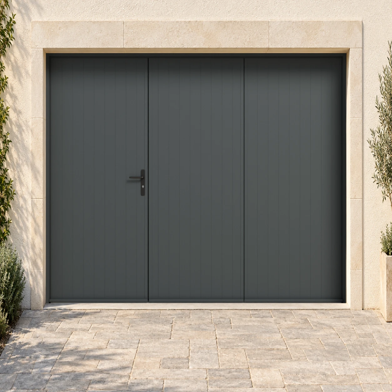 Porte de garage battante aluminium