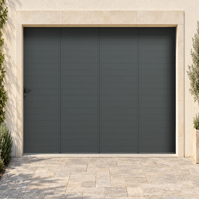 Porte de garage coulissante aluminium sur mesure