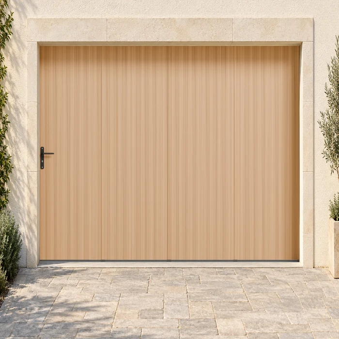 Porte de garage coulissante bois sur mesure
