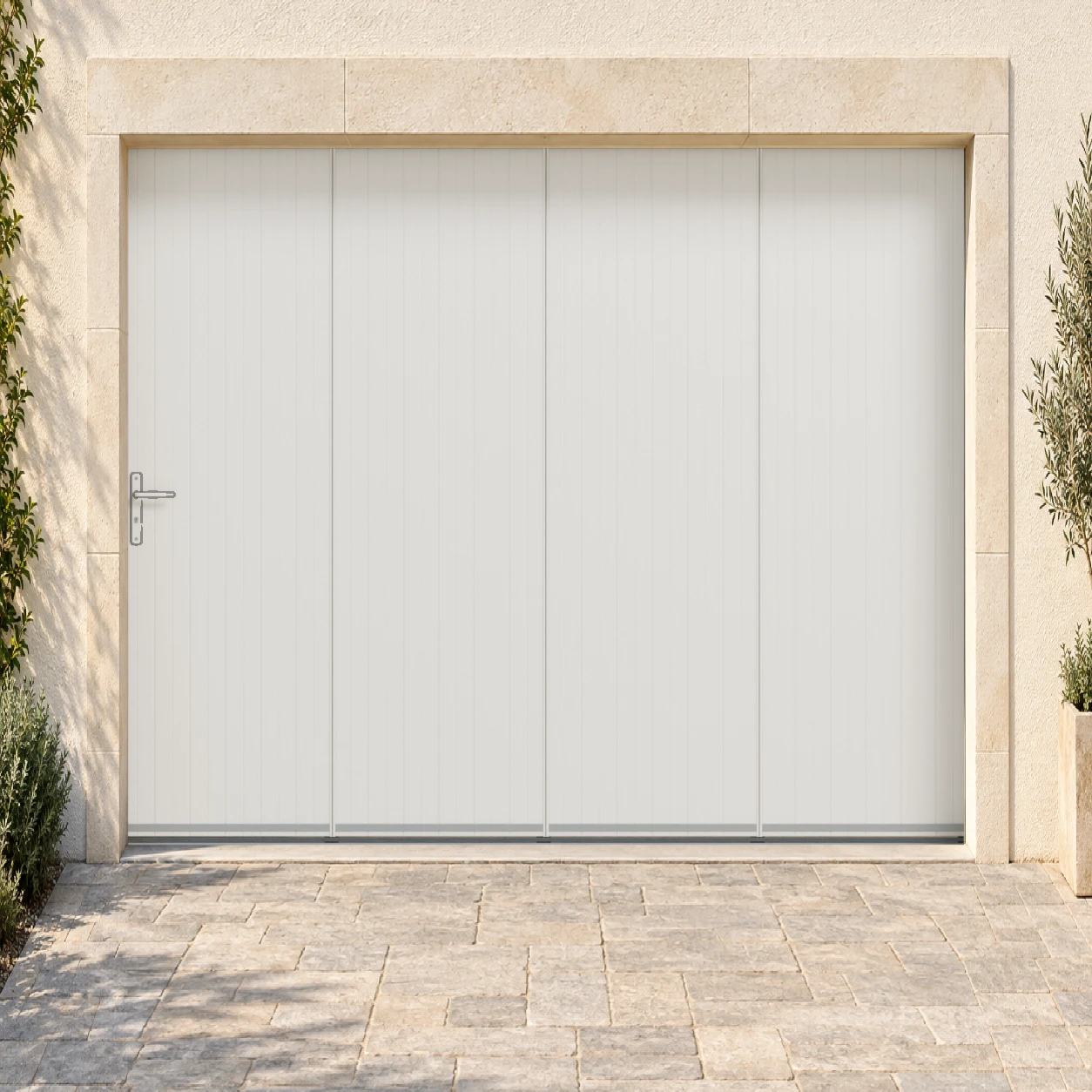 Porte de garage coulissante PVC