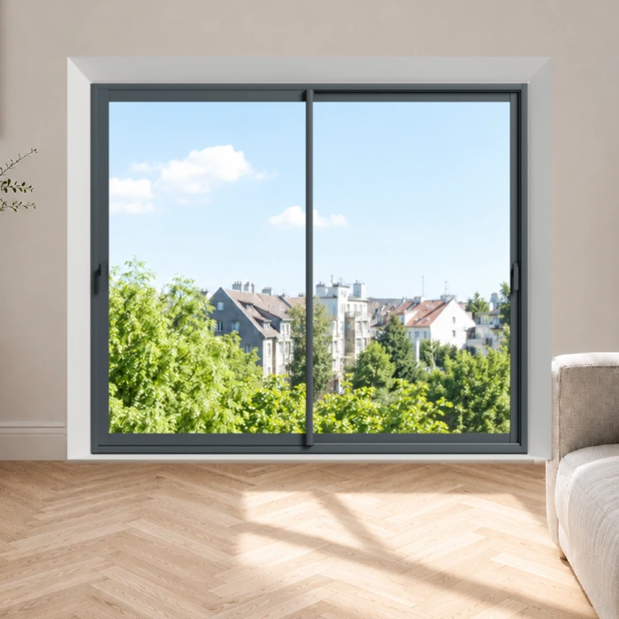 Baie coulissante aluminium 2 vantaux sur mesure