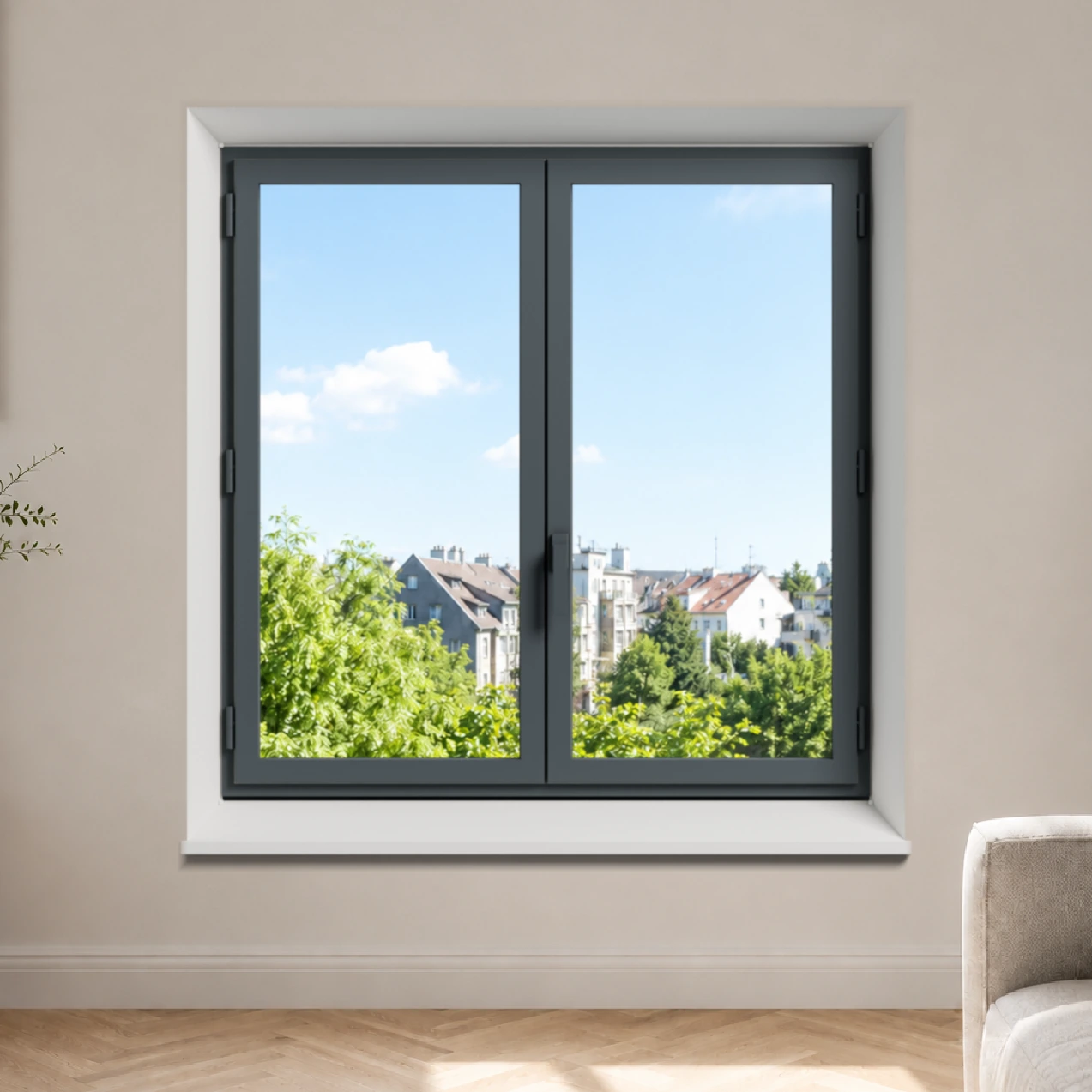 Fenêtre aluminium 2 vantaux