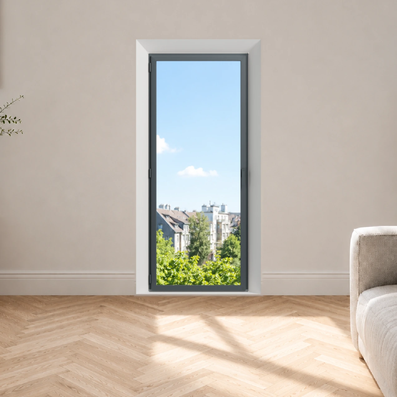 Porte-fenêtre aluminium 1 vantail