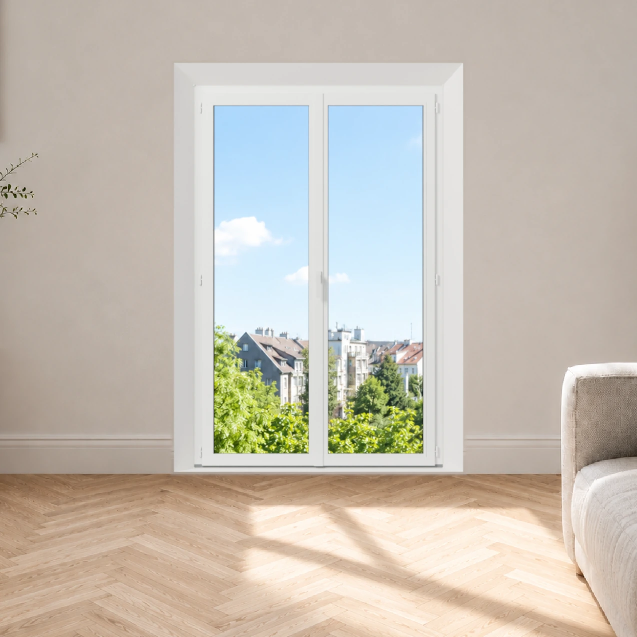 Porte-fenêtre PVC 2 vantaux