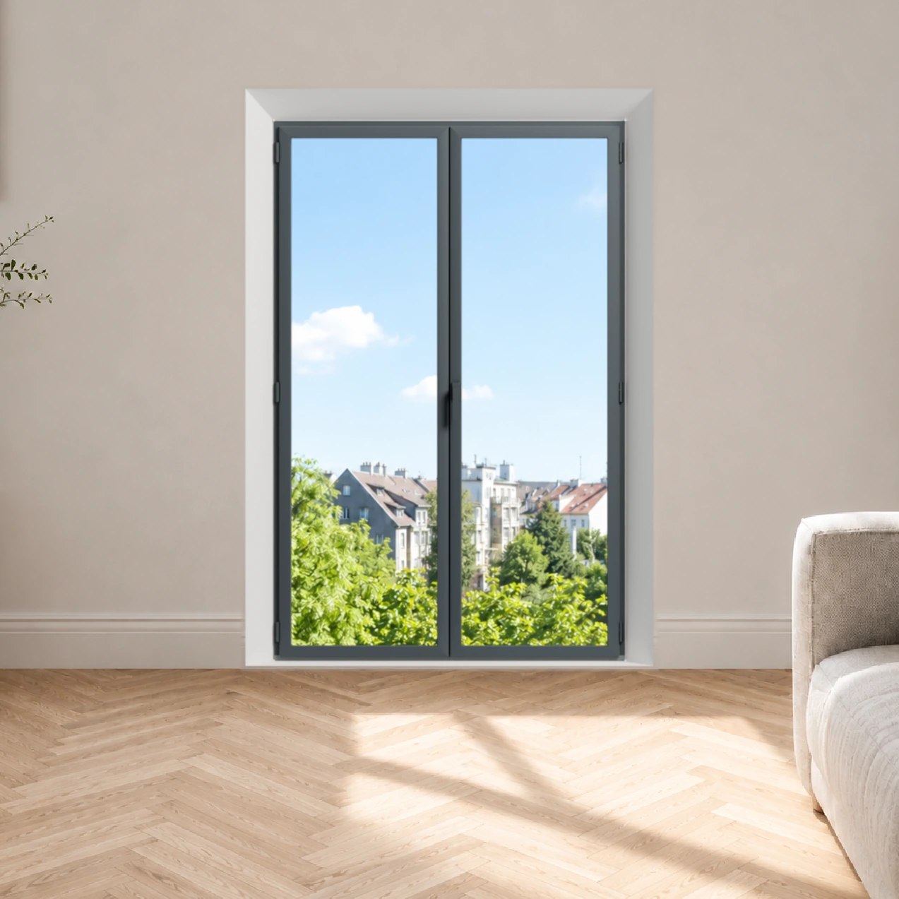 Porte-fenêtre aluminium 2 vantaux