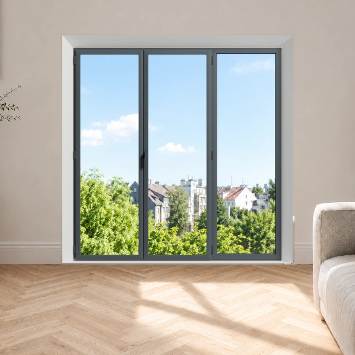 Porte-fenêtre aluminium 3 vantaux sur mesure