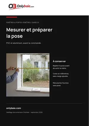Couverture Onlybaie : Mesurer et préparer la pose