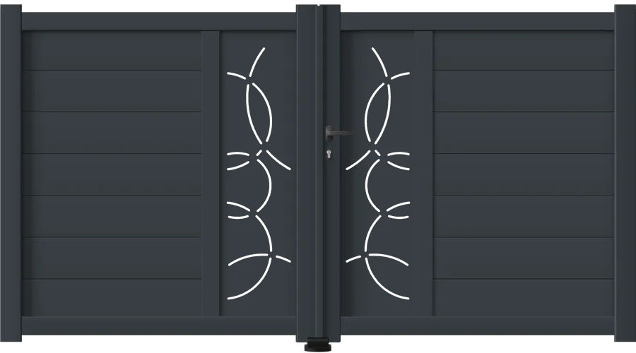 Portail battant AT17-11 : le dessin de cette version