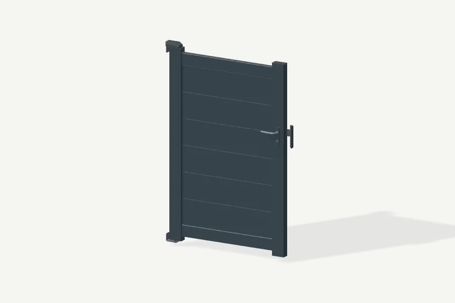 Portillon AT01 anthracite : aperçu du modèle de construction 3D