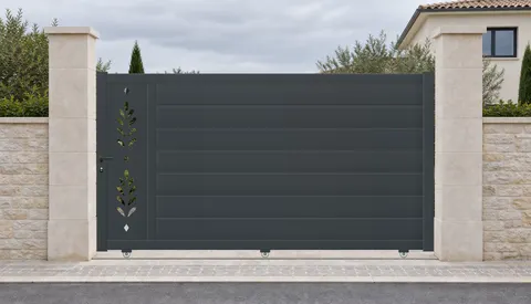 Portail coulissant AT17-06 — Composition AT17 · décor 06