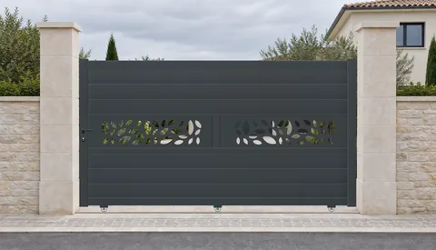 Portail coulissant AT20-01 — Composition AT20 · décor 01