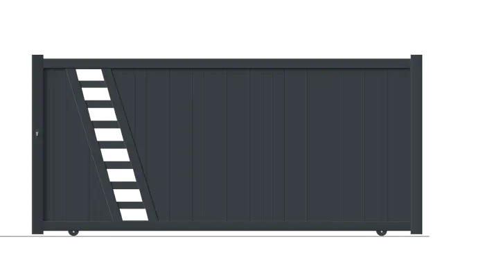 Portail coulissant CL40 : le dessin de cette version