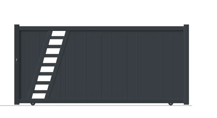 Portail coulissant CL41 : le dessin de cette version