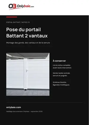 Couverture Onlybaie : Pose du portail battant