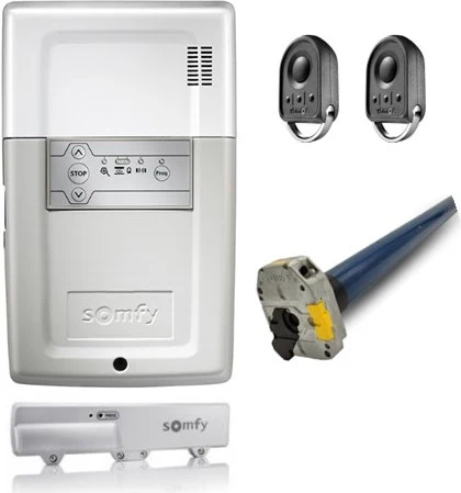 Récepteur et télécommandes du kit radio Somfy