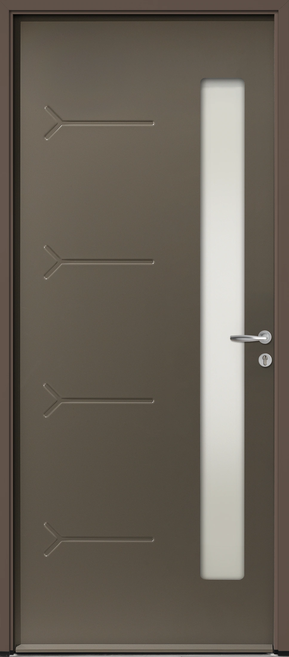 Porte d’entrée acier vitrée Nino sur mesure
