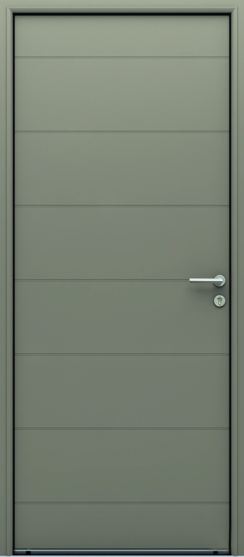 Porte d’entrée aluminium pleine Nevra sur mesure