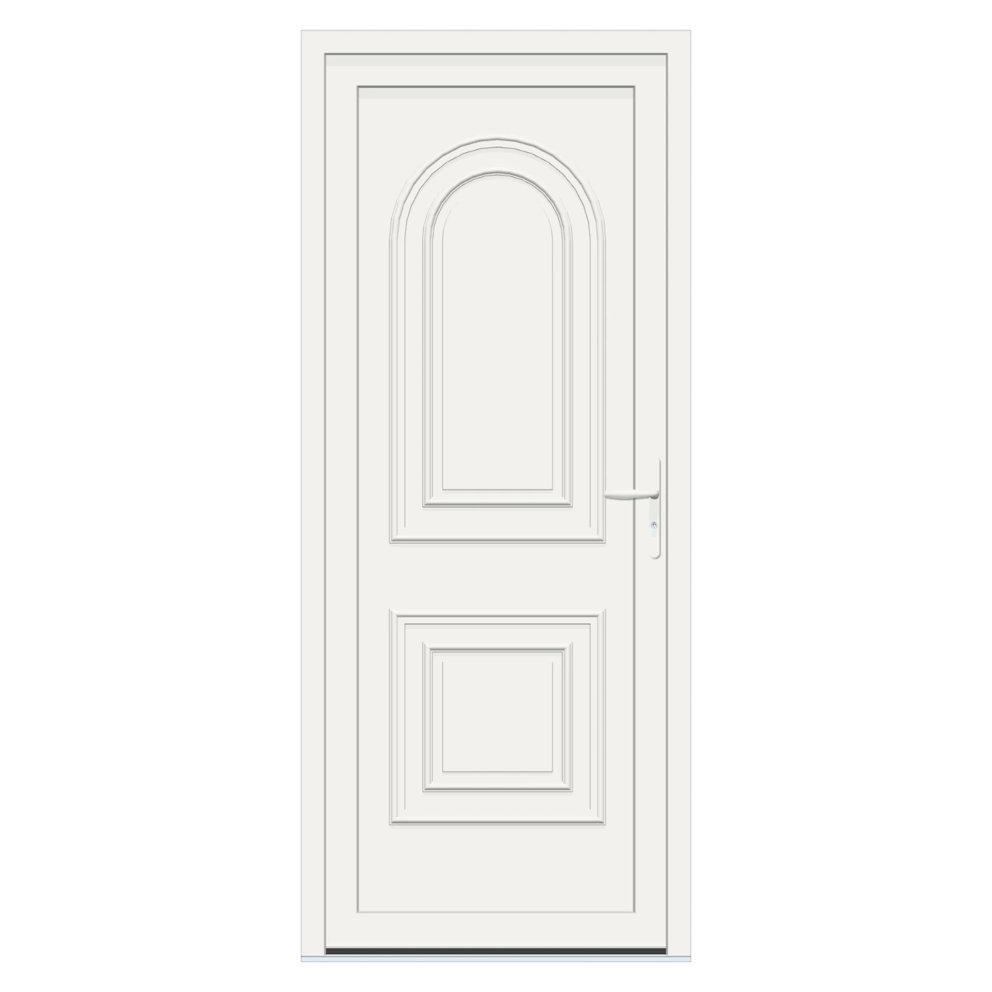 Porte d’entrée PVC pleine Abysse sur mesure – 900 × 2150 mm – Blanc RAL 9016