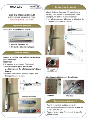 Aperçu : Montage de la commande intérieure