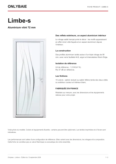 Aperçu : Fiche technique Limbe-s