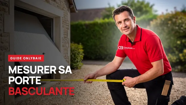 Poseur Onlybaie mesurant une porte de garage basculante