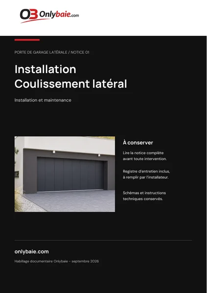 Couverture Onlybaie : Installation et maintenance
