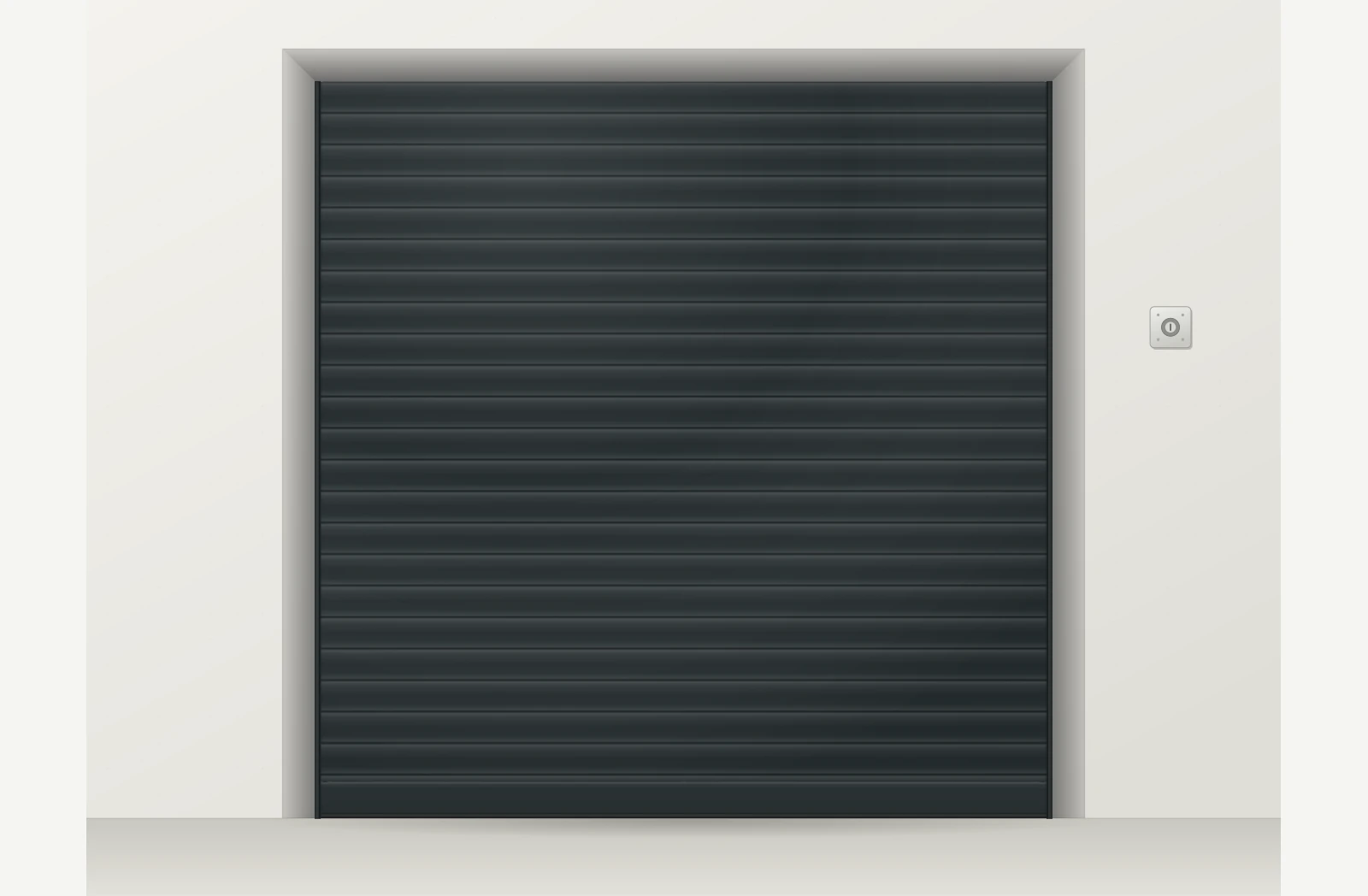 Porte de garage enroulable aluminium électrique filaire sur mesure – Gris anthracite RAL 7016