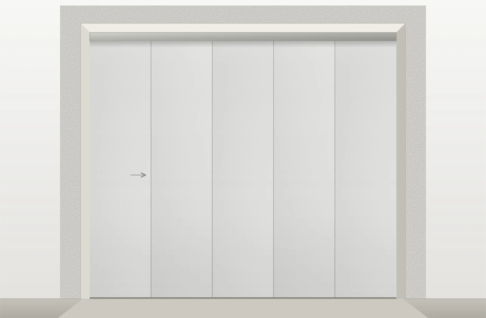 Porte de garage sectionnelle latérale lisse motorisée sur mesure – Blanc RAL 9010