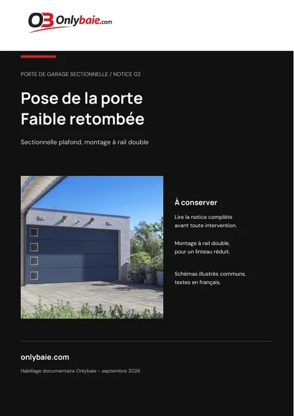 Couverture Onlybaie : Pose en faible retombée