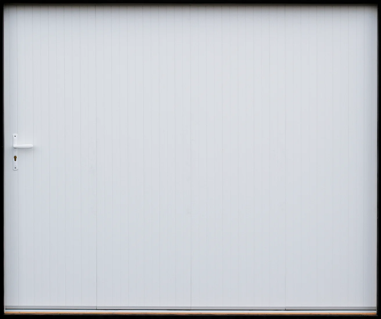 Porte de garage coulissante PVC · PVC blanc