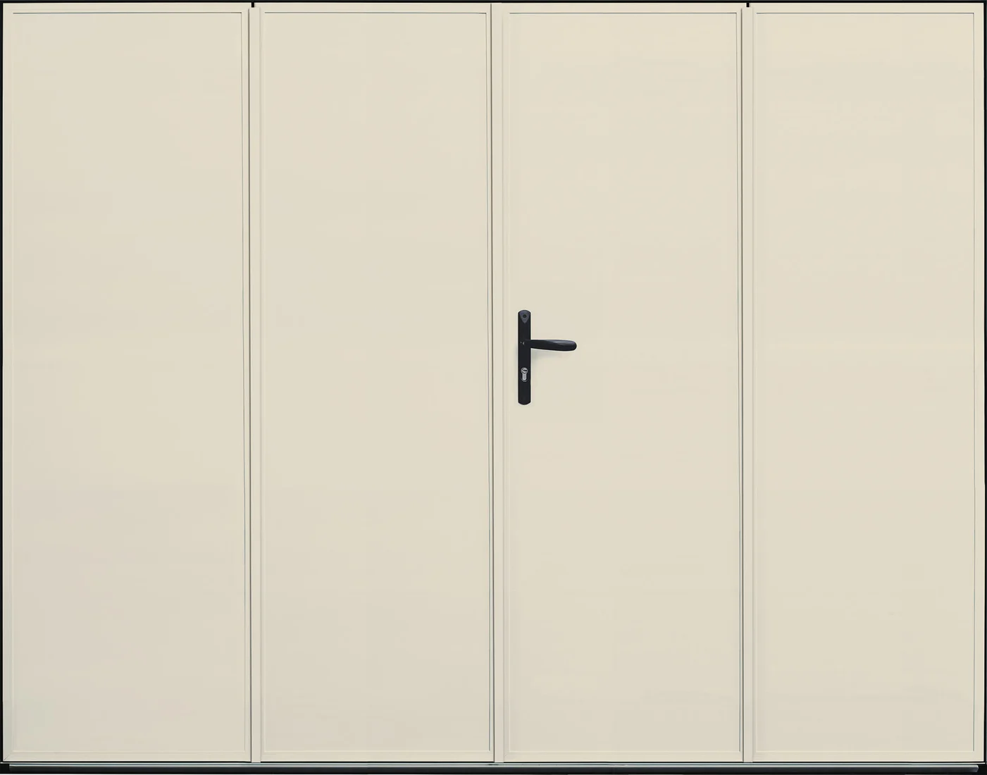 Porte de garage battante aluminium · Panneaux lisses · aluminium isolé