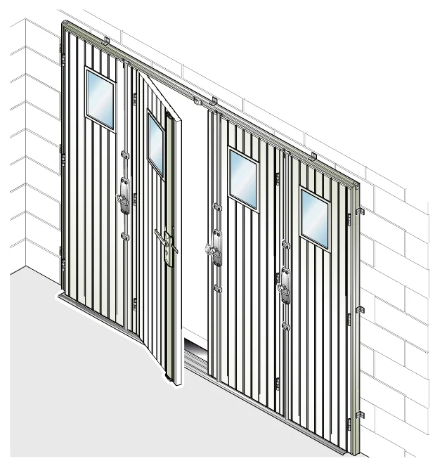 Principe d’implantation de la porte de garage battante aluminium