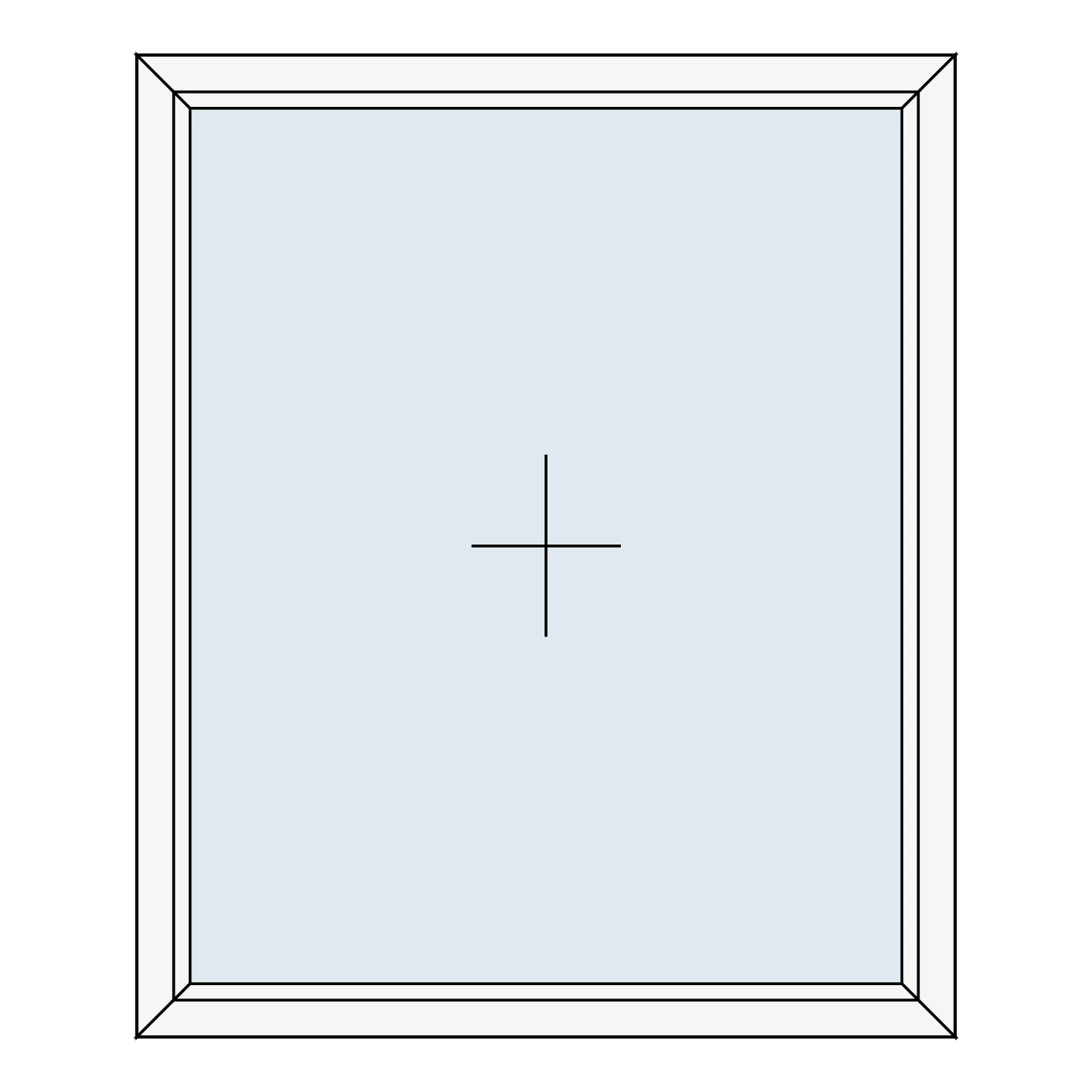 Châssis fixe PVC MODERNLINE – 1000 × 1200 mm – Blanc