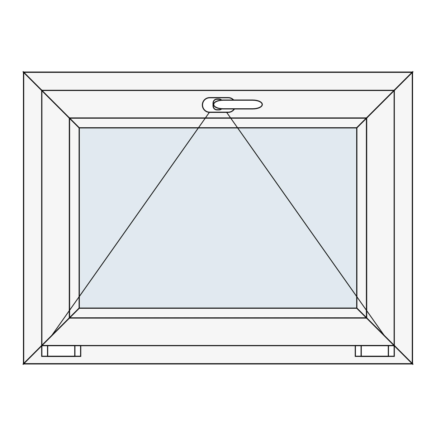 Châssis PVC à soufflet ROUNDLINE – 800 × 600 mm – Blanc
