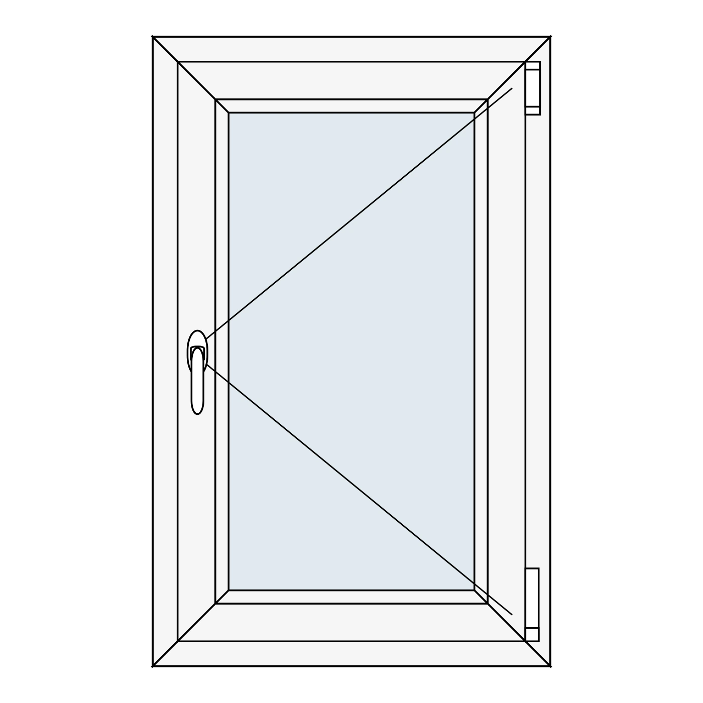Fenêtre PVC 1 vantail FIRSTLINE – 600 × 950 mm – Blanc