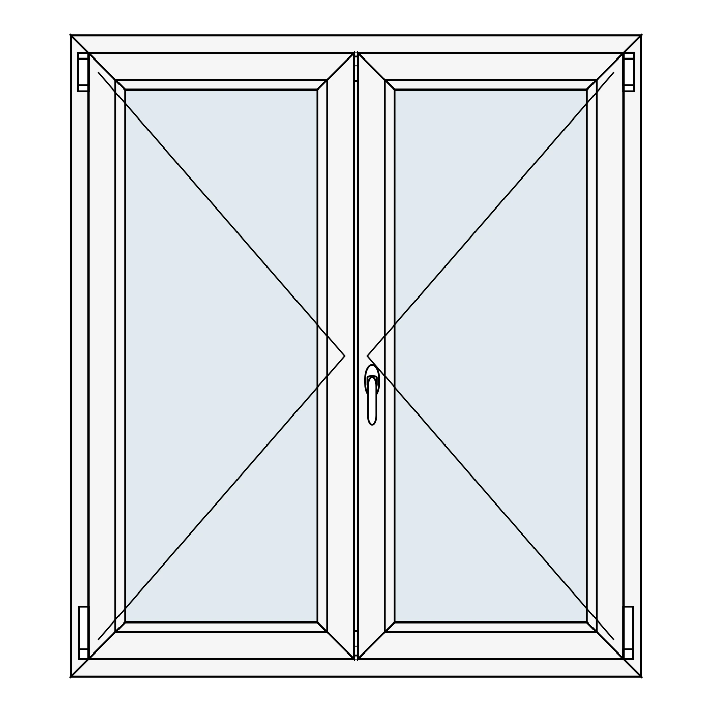 Fenêtre PVC 2 vantaux FIRSTLINE – 1200 × 1350 mm – Blanc
