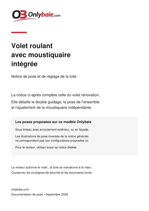 Couverture : Installer et ajuster la moustiquaire intégrée